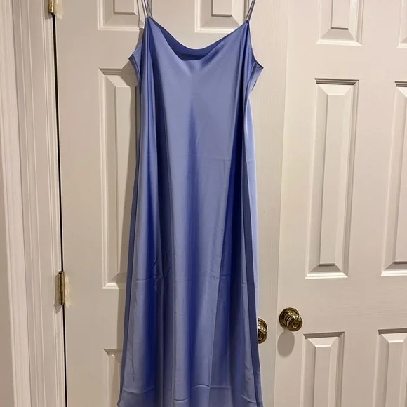 J. Crew Light Blue Maxi Dress with Spaghetti Straps - Picture 2 of 3